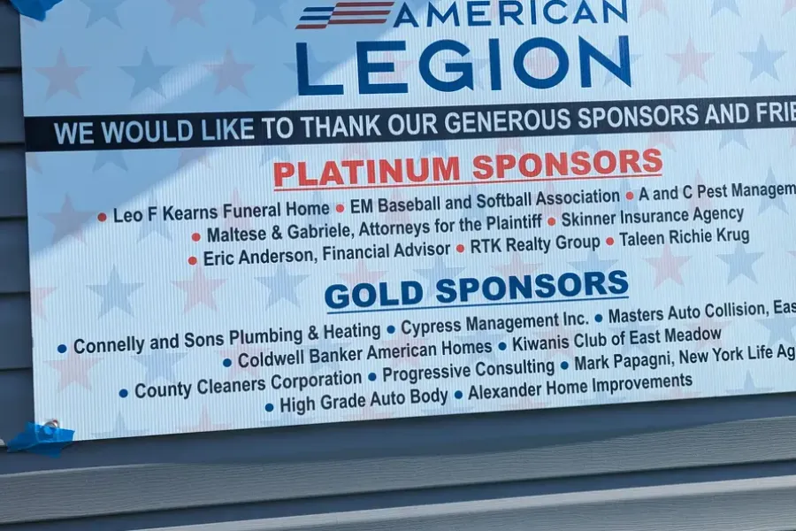 American Legion BBQ sign